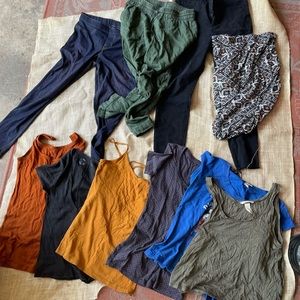 Bundle of Jeans, tights, tops and Bathing suits.